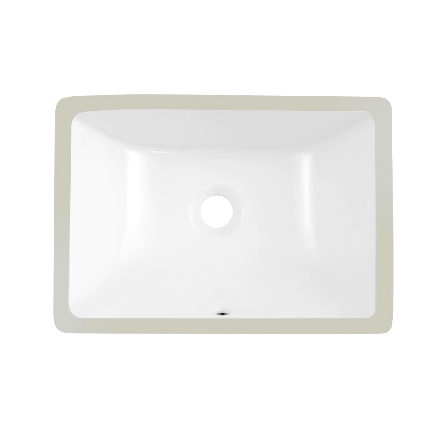 vitreous china rectangle undermount bathroom sink MU-2118R